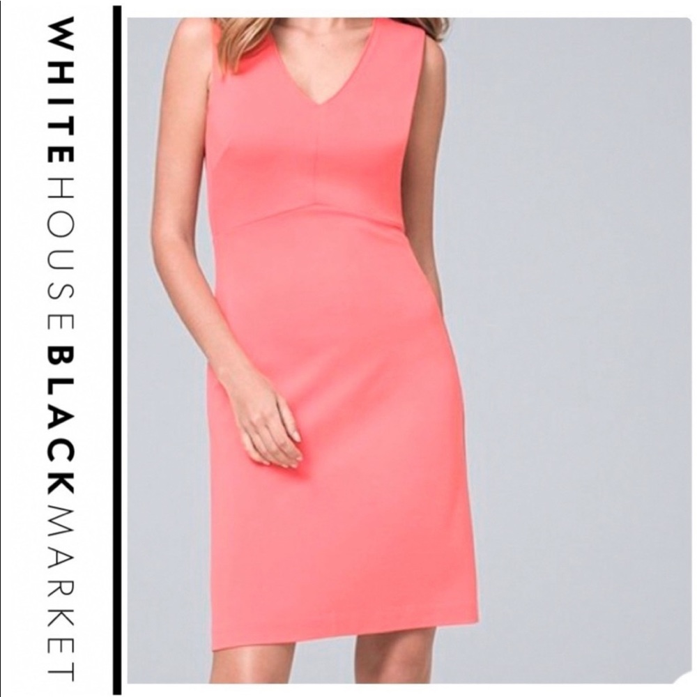 Closet sale!!  Beautiful WHBM coral sheath Sz 4 and matching suit jacket Sz 6